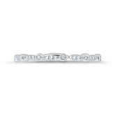 0.06ct 14k White Gold Diamond Lady's Band Size 6